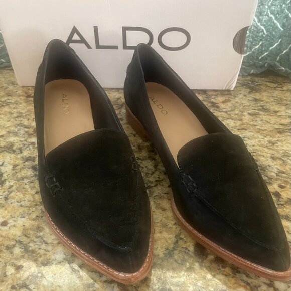 ALDO Clarencea-93 Women's Slip On size 6 Black Suede Shoes - Picture 3 of 6